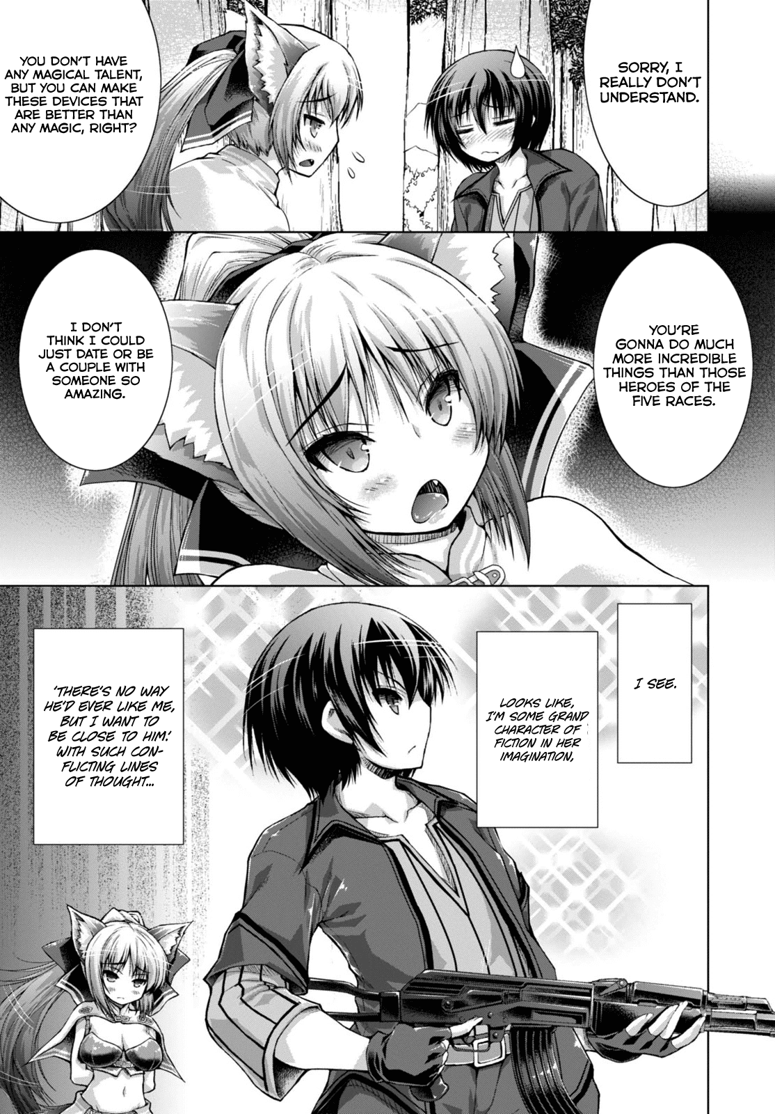 Gunota ga Mahou Sekai ni Tensei Shitara, Gendai Heiki de Guntai Harem o Tsukucchaimashita!? Chapter 10 page 6 - Chapter 10