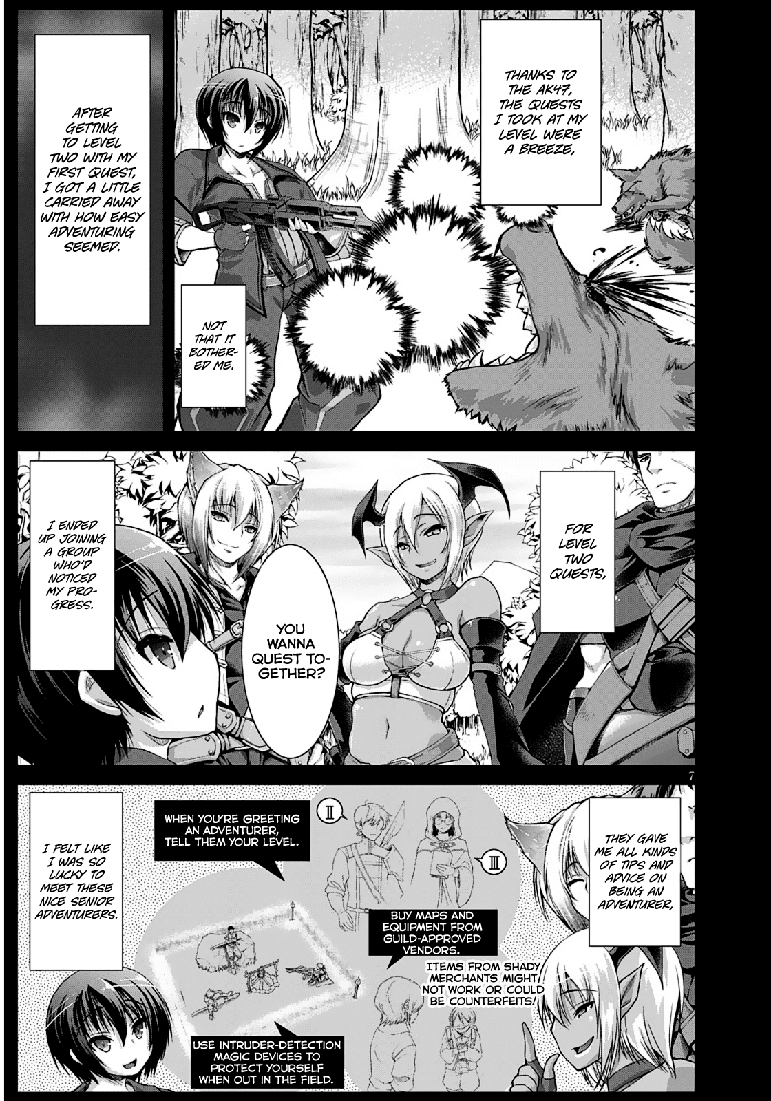 Gunota ga Mahou Sekai ni Tensei Shitara, Gendai Heiki de Guntai Harem o Tsukucchaimashita!? Chapter 11 page 13 - Chapter 11