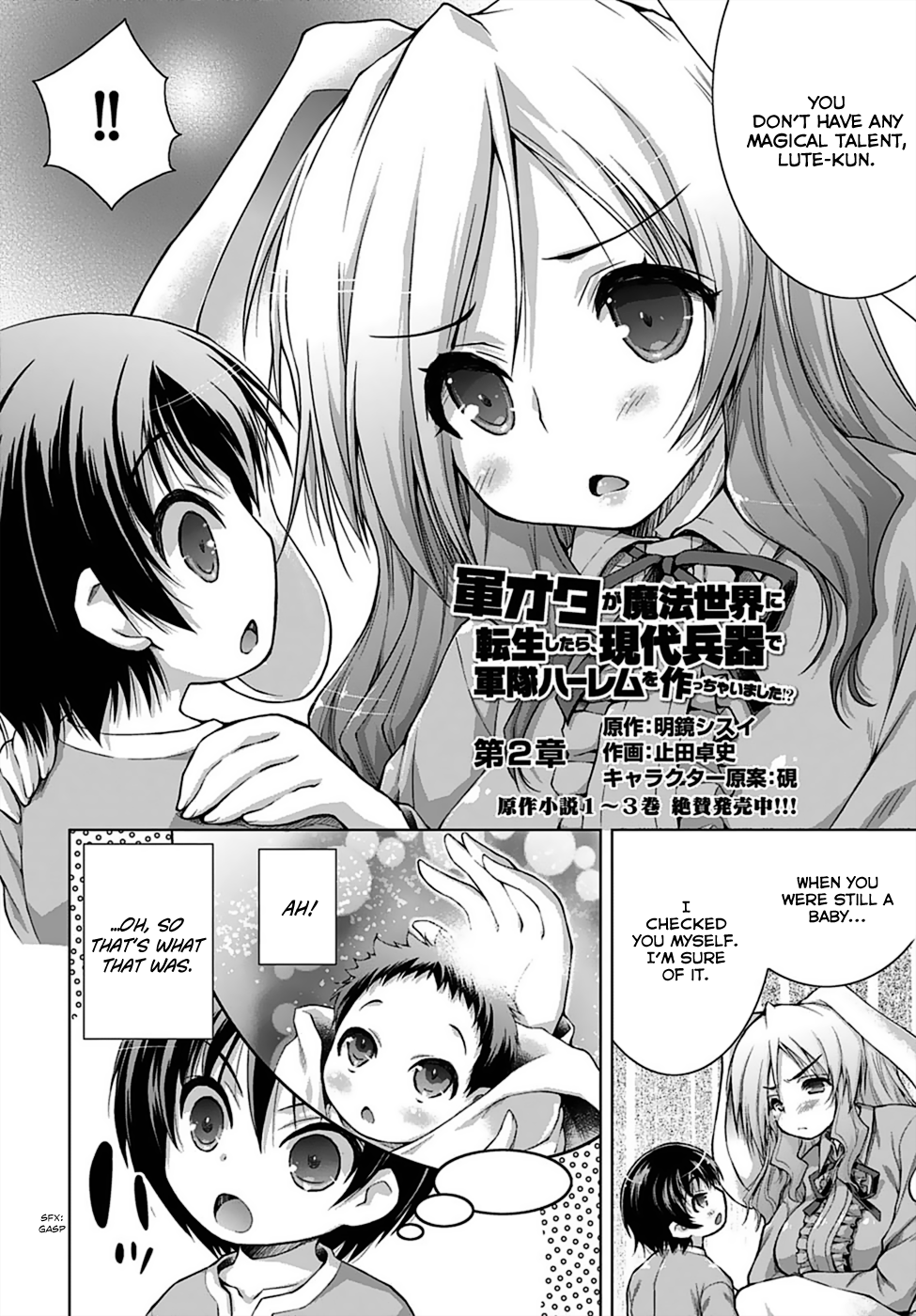 Gunota ga Mahou Sekai ni Tensei Shitara, Gendai Heiki de Guntai Harem o Tsukucchaimashita!? Chapter 2 page 5 - Chapter 2