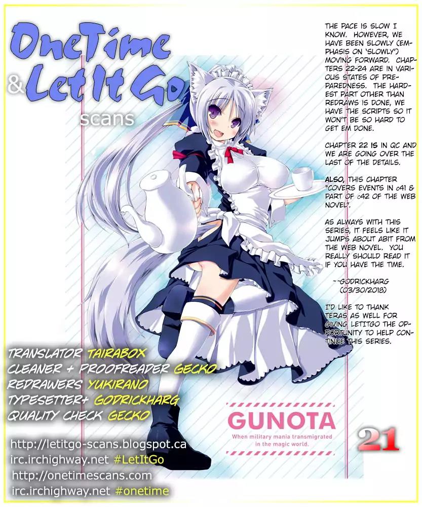 Gunota ga Mahou Sekai ni Tensei Shitara, Gendai Heiki de Guntai Harem o Tsukucchaimashita!? Chapter 21 page 1 - Chapter 21