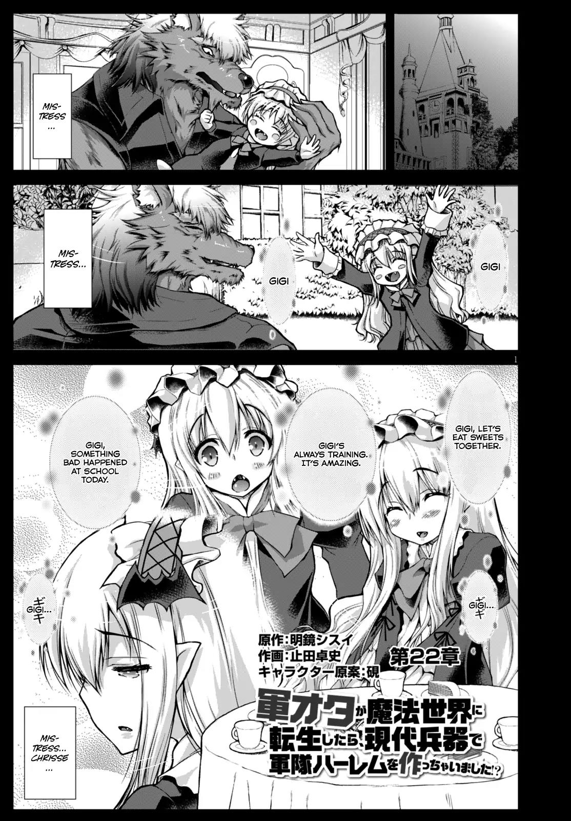 Gunota ga Mahou Sekai ni Tensei Shitara, Gendai Heiki de Guntai Harem o Tsukucchaimashita!? Chapter 22 page 4 - Chapter 22
