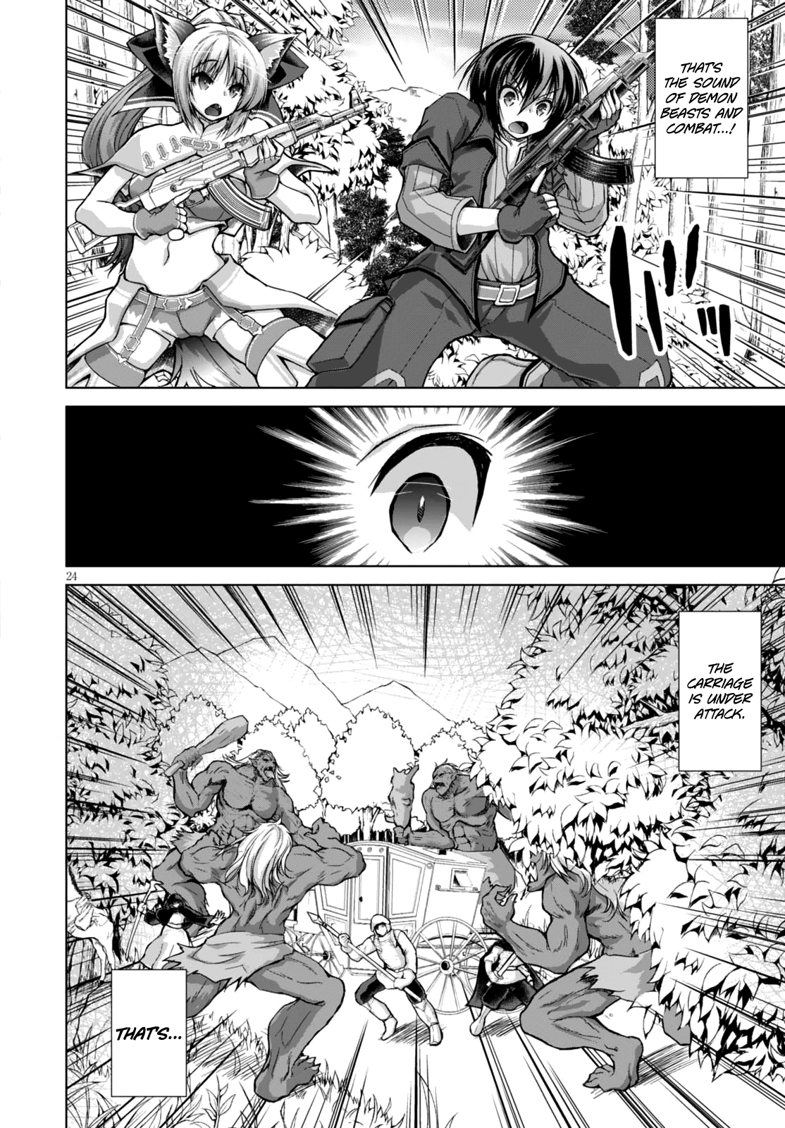 Gunota ga Mahou Sekai ni Tensei Shitara, Gendai Heiki de Guntai Harem o Tsukucchaimashita!? Chapter 27 page 25 - Chapter 27