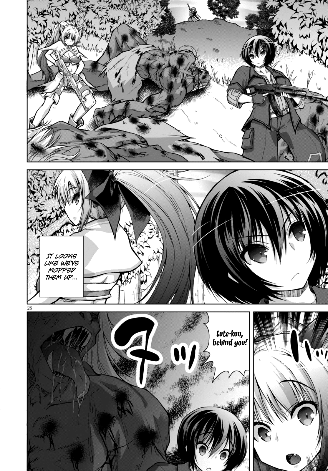 Gunota ga Mahou Sekai ni Tensei Shitara, Gendai Heiki de Guntai Harem o Tsukucchaimashita!? Chapter 27 page 28 - Chapter 27