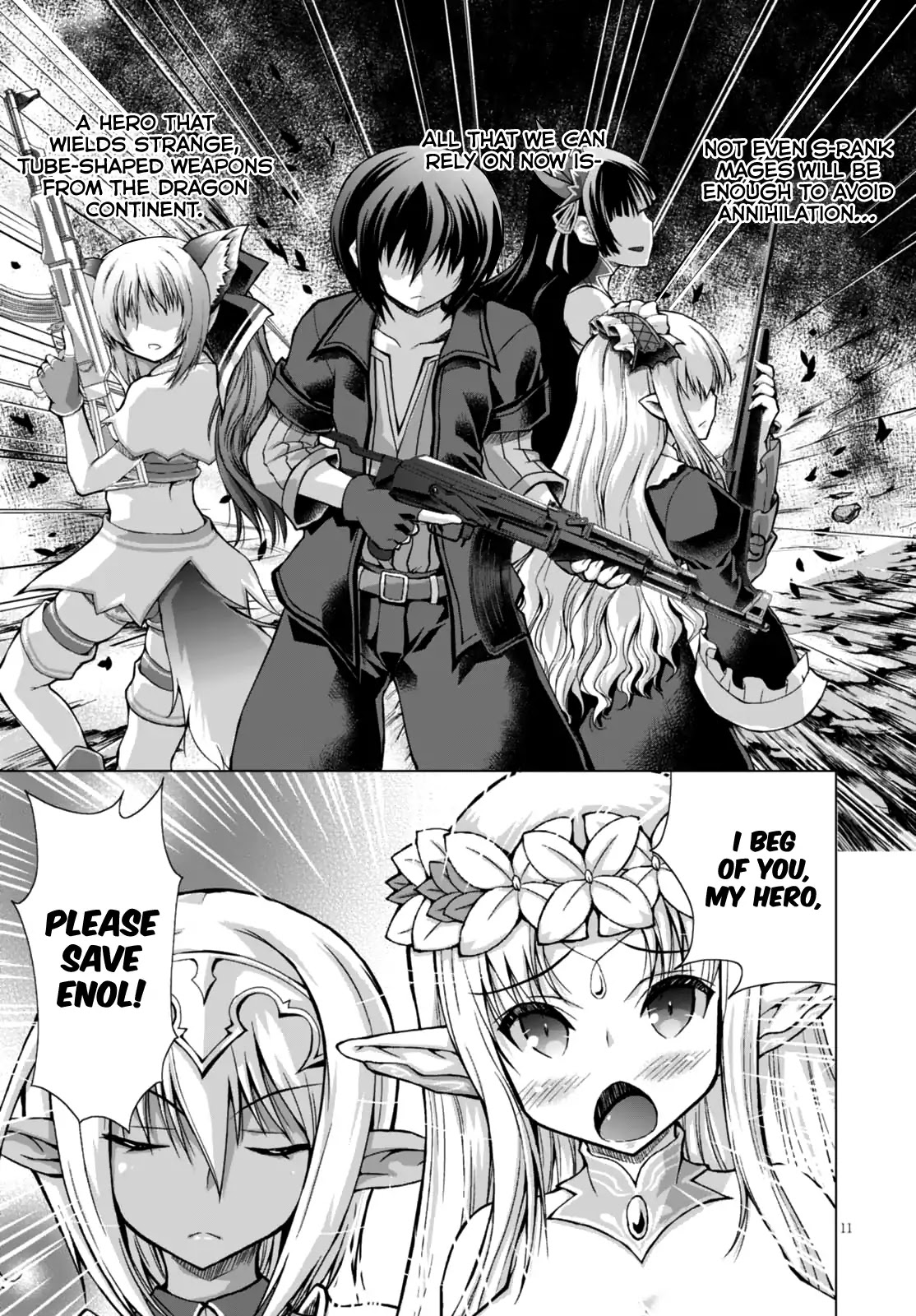 Gunota ga Mahou Sekai ni Tensei Shitara, Gendai Heiki de Guntai Harem o Tsukucchaimashita!? Chapter 28 page 17 - Chapter 28