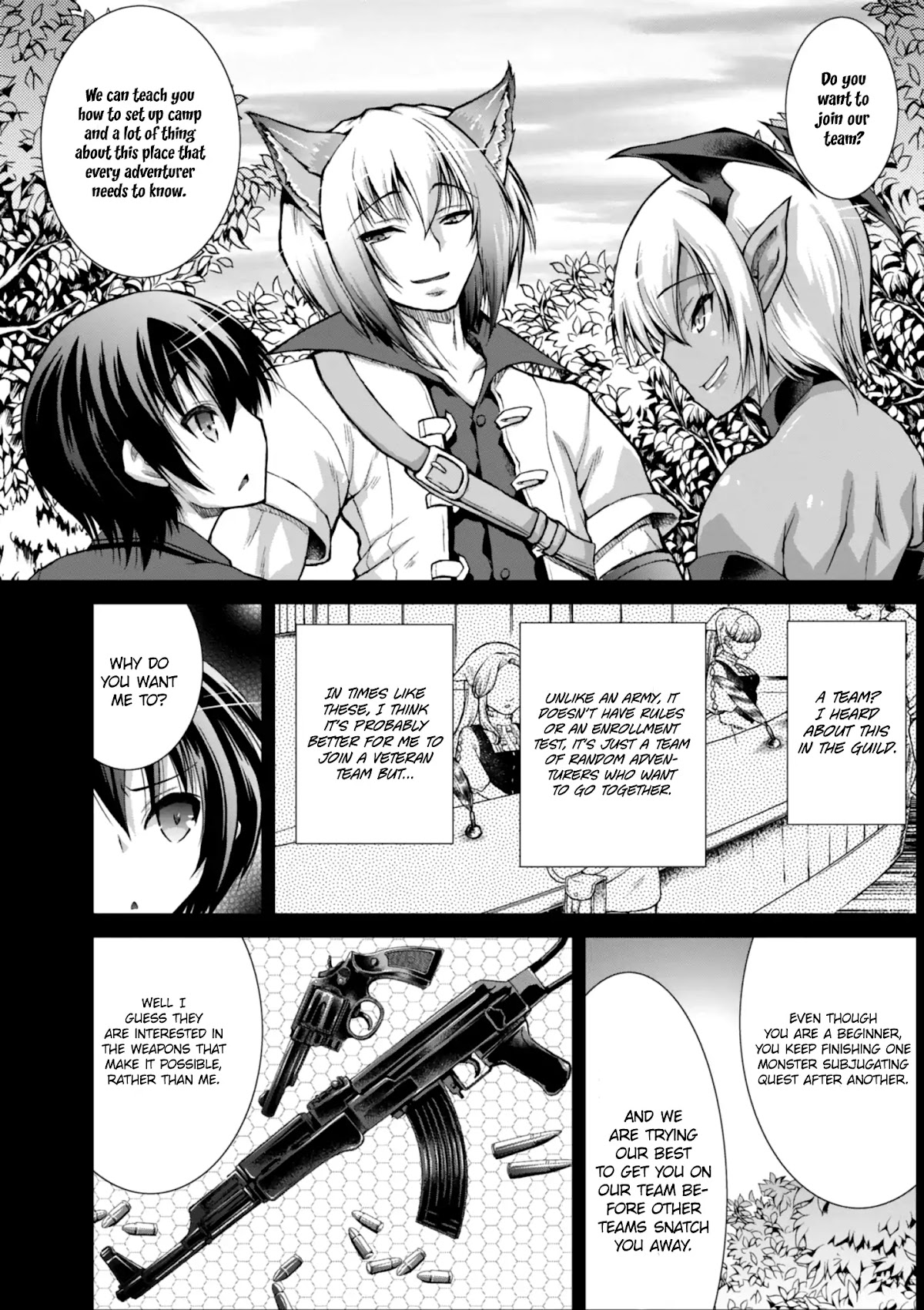 Gunota ga Mahou Sekai ni Tensei Shitara, Gendai Heiki de Guntai Harem o Tsukucchaimashita!? Chapter 34 page 16 - Chapter 34