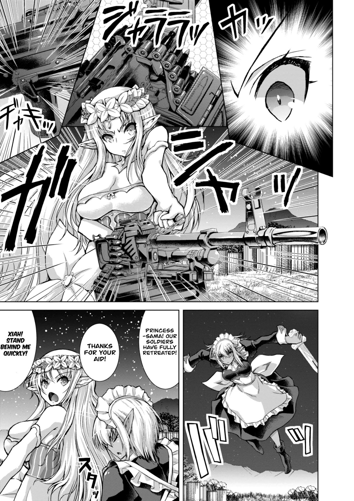 Gunota ga Mahou Sekai ni Tensei Shitara, Gendai Heiki de Guntai Harem o Tsukucchaimashita!? Chapter 37 page 18 - Chapter 37