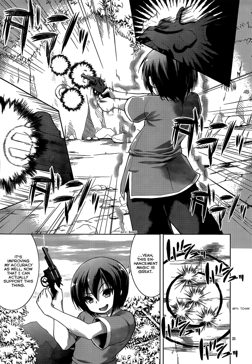 Gunota ga Mahou Sekai ni Tensei Shitara, Gendai Heiki de Guntai Harem o Tsukucchaimashita!? Chapter 4 page 28 - Chapter 4