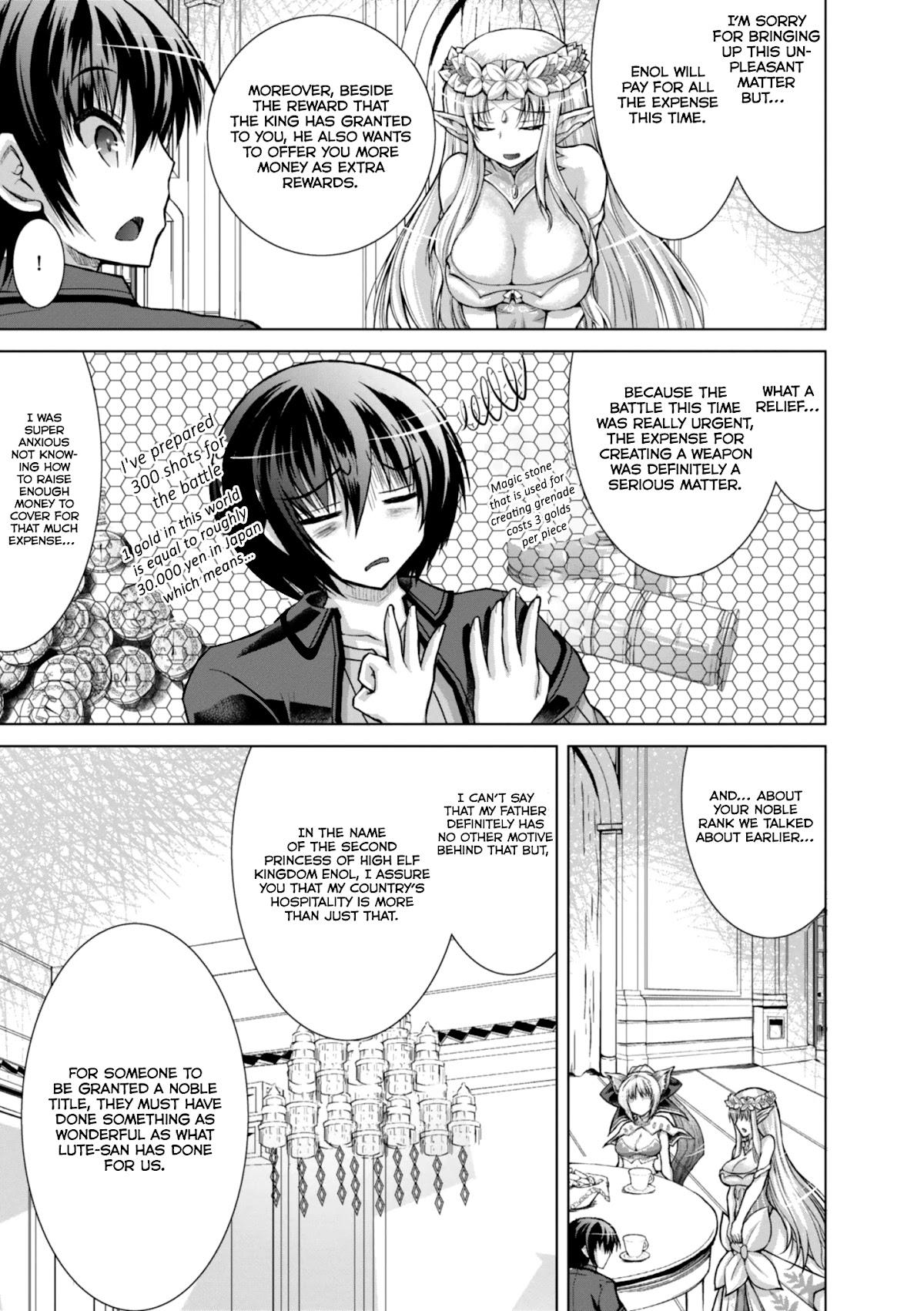 Gunota ga Mahou Sekai ni Tensei Shitara, Gendai Heiki de Guntai Harem o Tsukucchaimashita!? Chapter 43 page 14 - Chapter 43