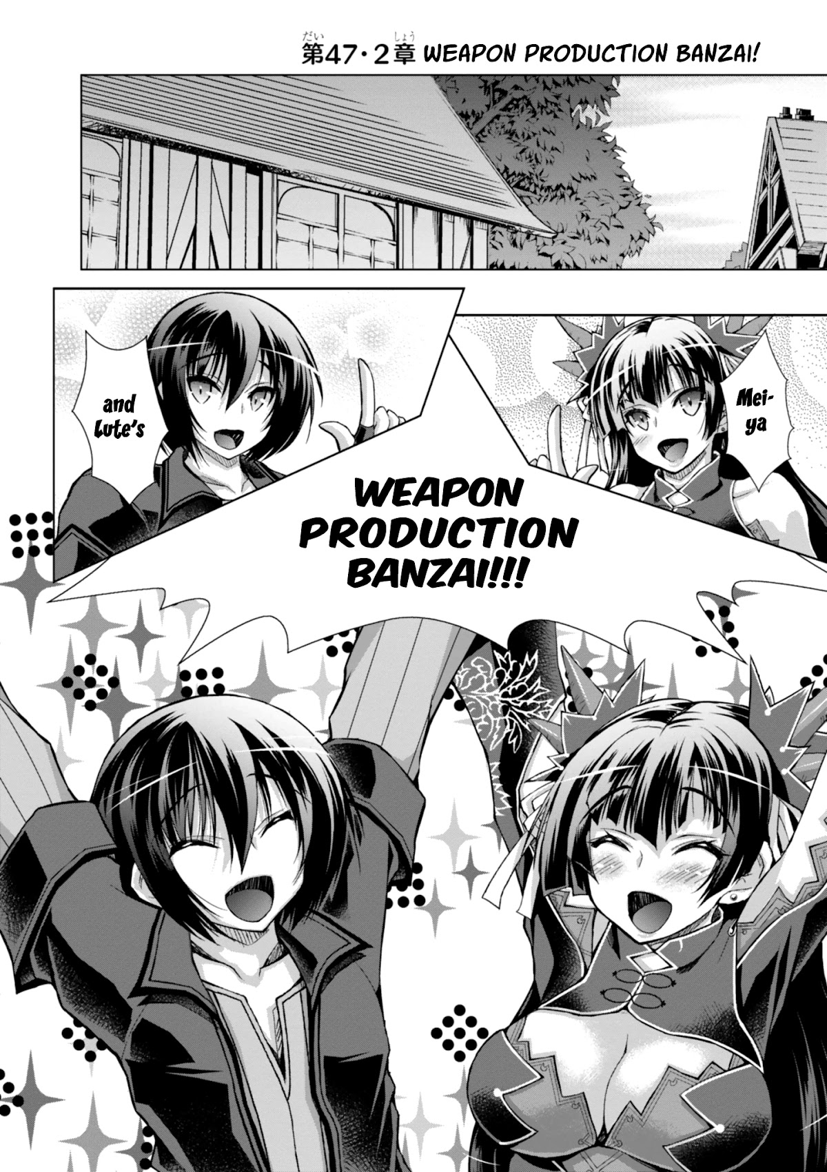 Gunota ga Mahou Sekai ni Tensei Shitara, Gendai Heiki de Guntai Harem o Tsukucchaimashita!? Chapter 47.2 page 4 - Chapter 47.2: Weapon Production Banzai!
