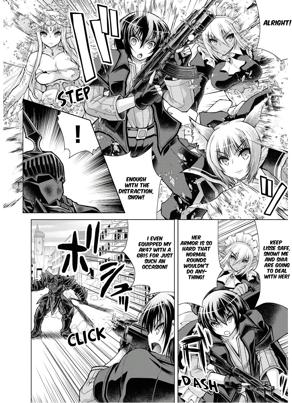 Gunota ga Mahou Sekai ni Tensei Shitara, Gendai Heiki de Guntai Harem o Tsukucchaimashita!? Chapter 52 page 21 - Chapter 52