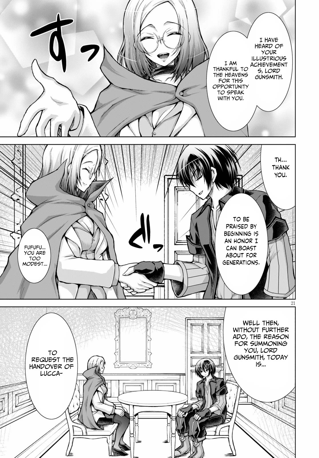 Gunota ga Mahou Sekai ni Tensei Shitara, Gendai Heiki de Guntai Harem o Tsukucchaimashita!? Chapter 60 page 22 - Chapter 60