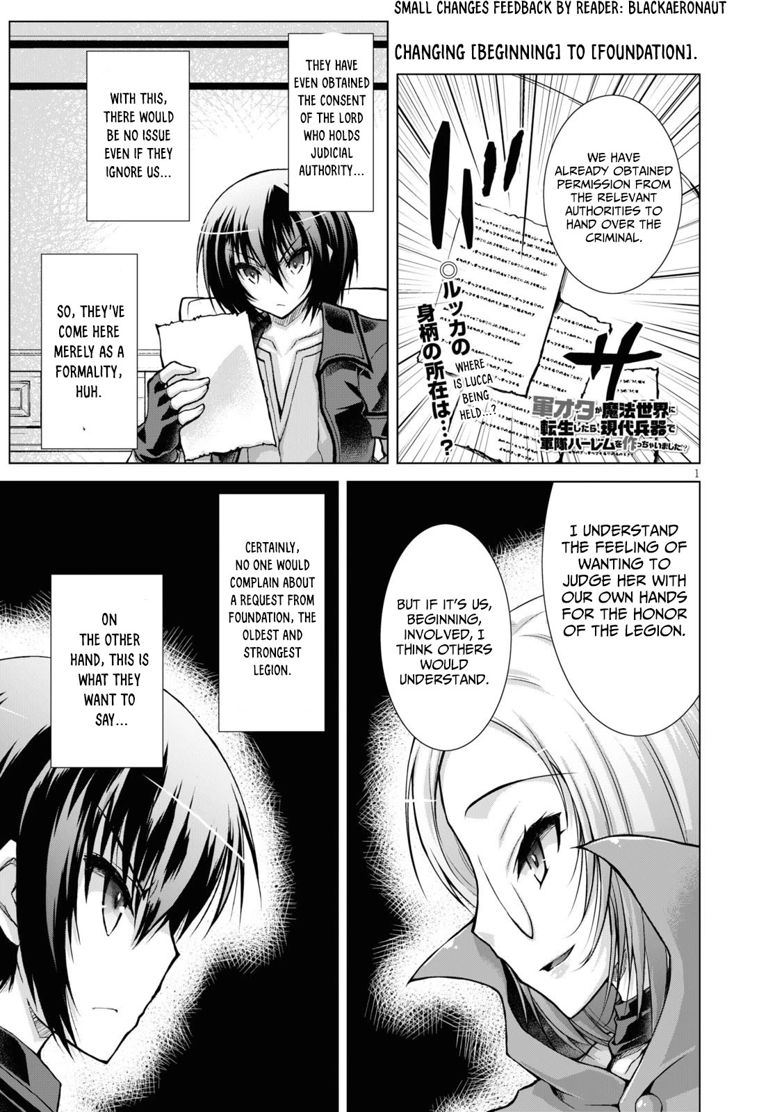 Gunota ga Mahou Sekai ni Tensei Shitara, Gendai Heiki de Guntai Harem o Tsukucchaimashita!? Chapter 61 page 2 - Chapter 61