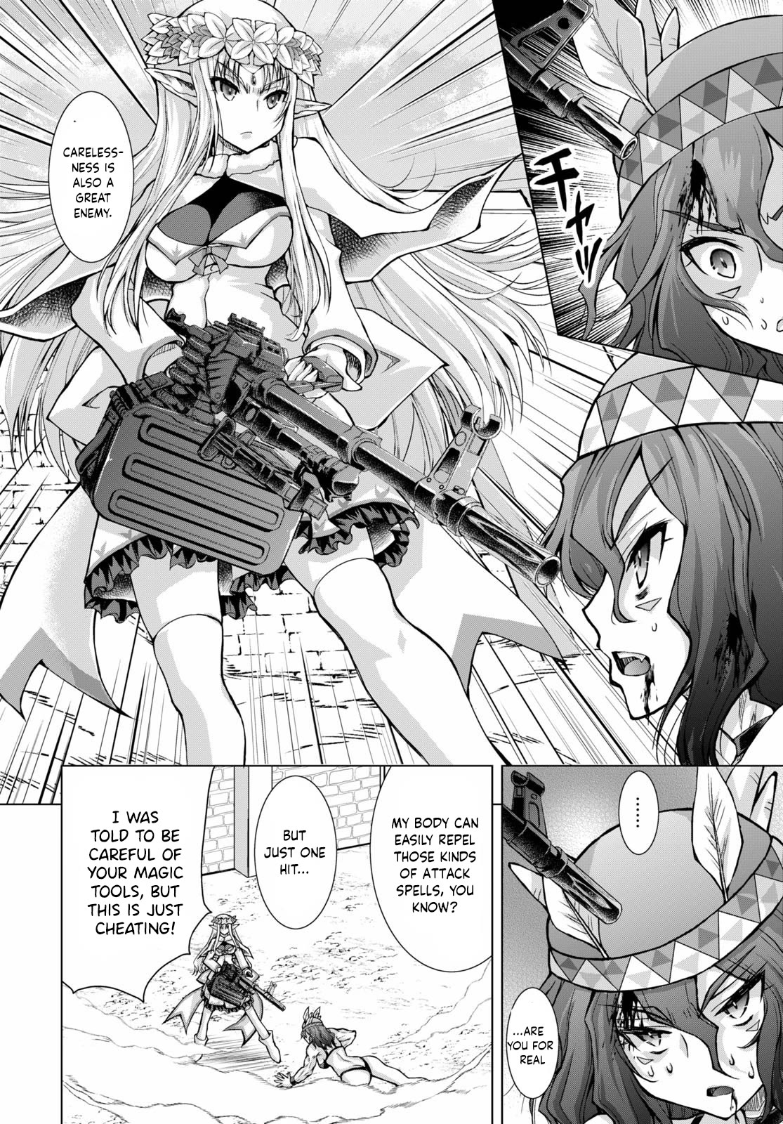 Gunota ga Mahou Sekai ni Tensei Shitara, Gendai Heiki de Guntai Harem o Tsukucchaimashita!? Chapter 66 page 13 - Chapter 66