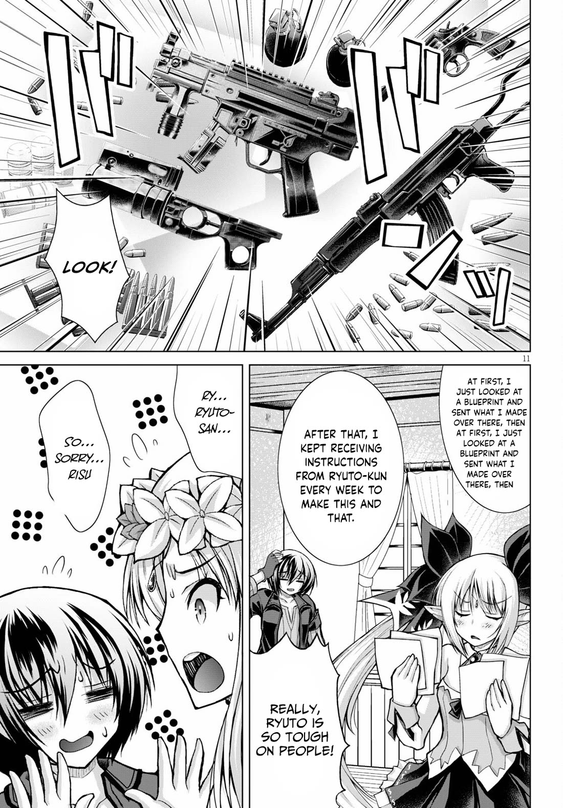 Gunota ga Mahou Sekai ni Tensei Shitara, Gendai Heiki de Guntai Harem o Tsukucchaimashita!? Chapter 74 page 12 - Chapter 74