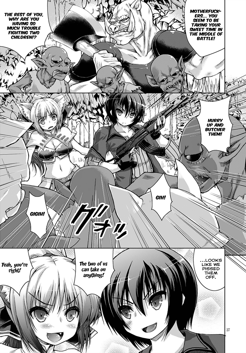 Gunota ga Mahou Sekai ni Tensei Shitara, Gendai Heiki de Guntai Harem o Tsukucchaimashita!? Chapter 8 page 31 - Chapter 8