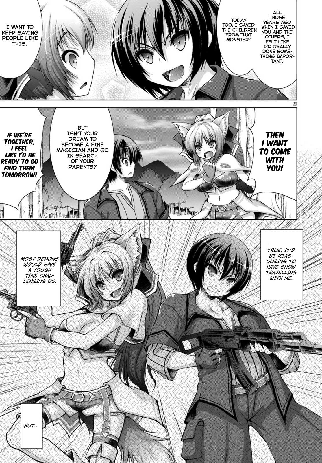 Gunota ga Mahou Sekai ni Tensei Shitara, Gendai Heiki de Guntai Harem o Tsukucchaimashita!? Chapter 9 page 31 - Chapter 9