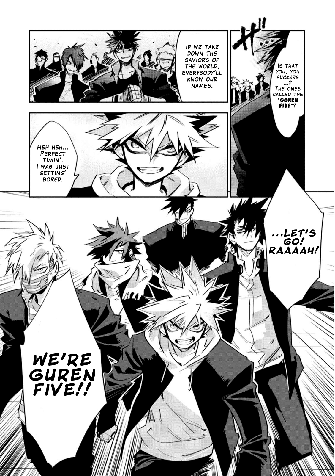 Guren Five Chapter 14 page 38 - Chapter 14: Allies of Justice [END]