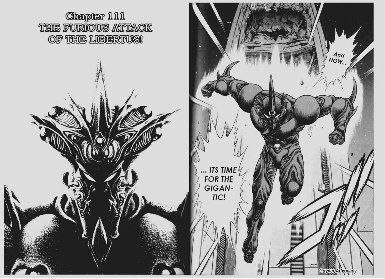 Guyver Chapter 111 page 1 - Chapter 111: The Furious Attak of the Libertus!
