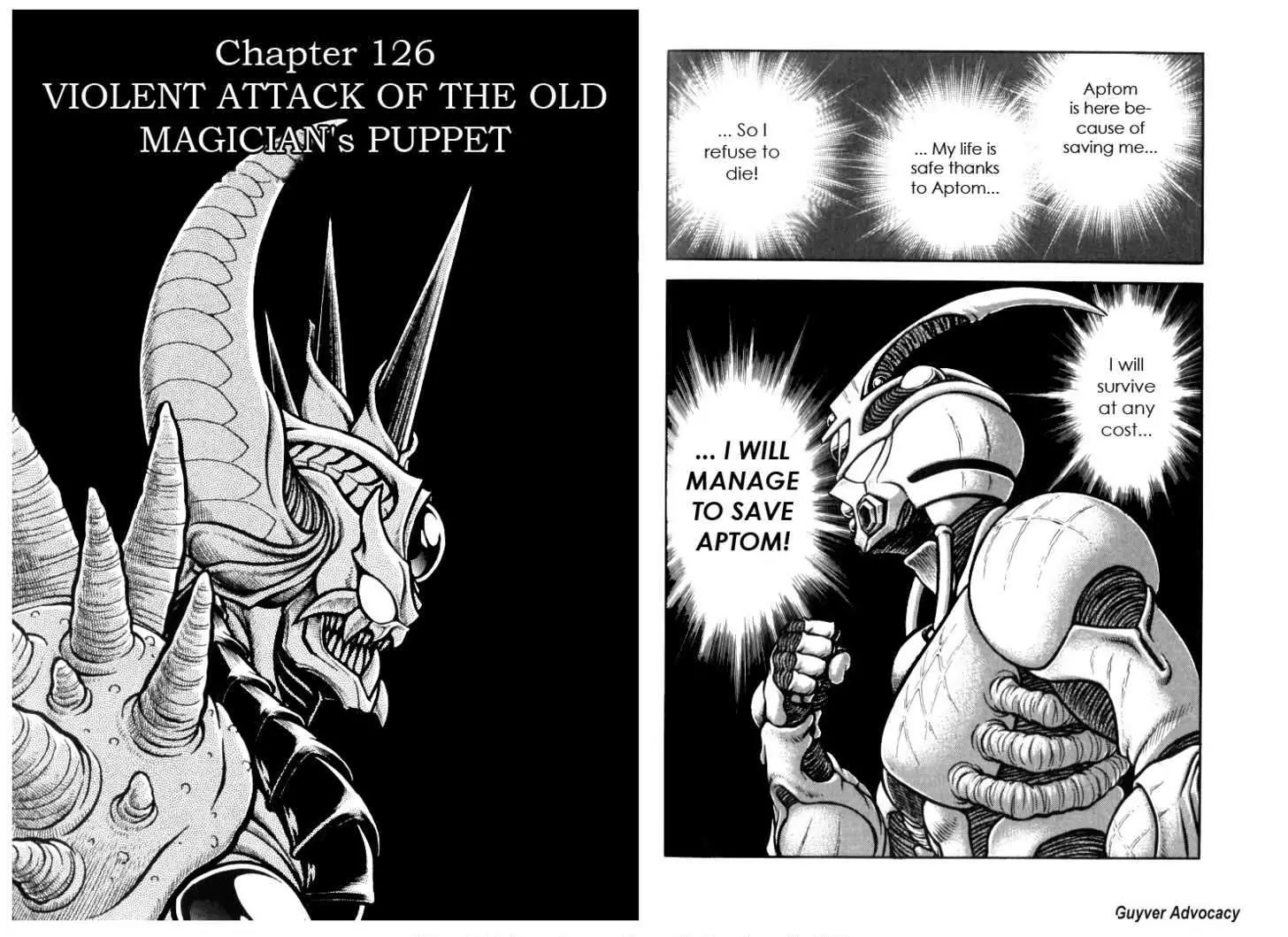 Guyver Chapter 126 page 1 - Chapter 126: Violent Attack of the Old Magician's Puppet