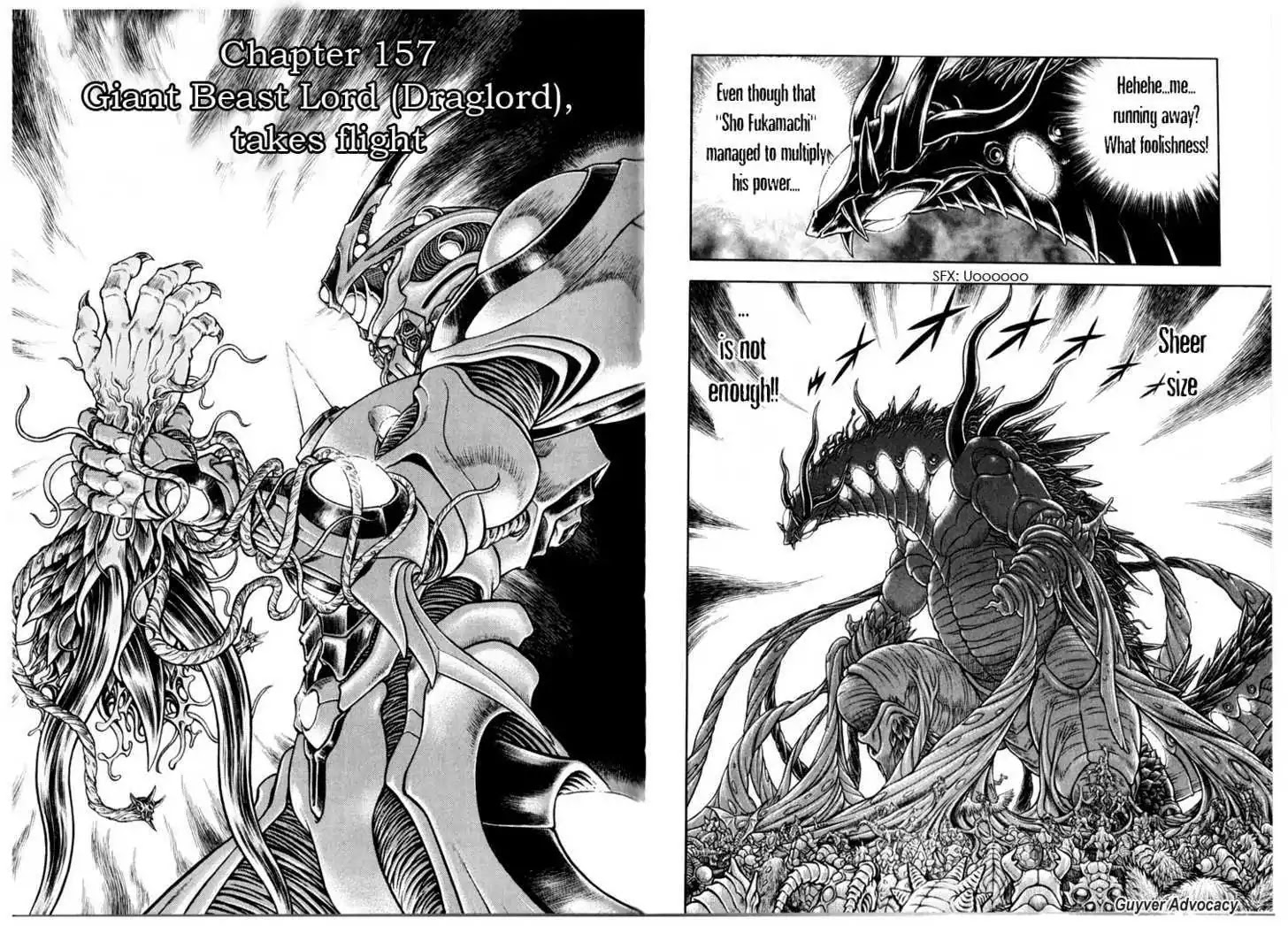 Guyver Chapter 157 page 1 - Chapter 157: Giant Beast Lord (Draglord) Take Flight