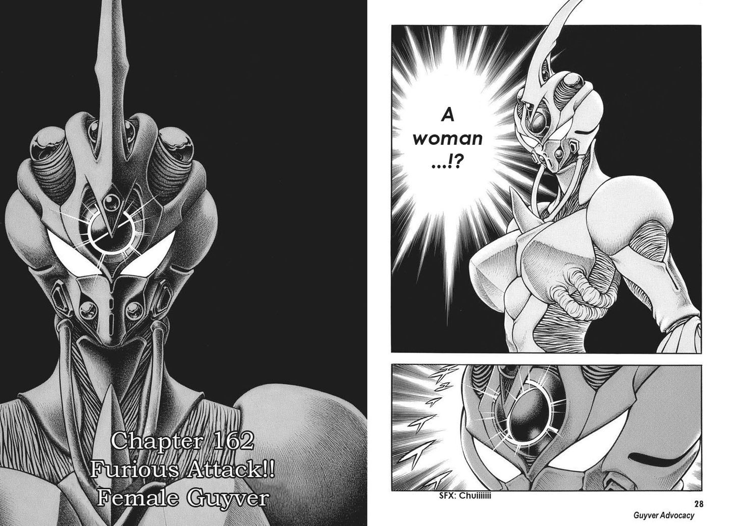Guyver Chapter 162 page 1 - Chapter 162 : Furious Attack! Female Guyver!