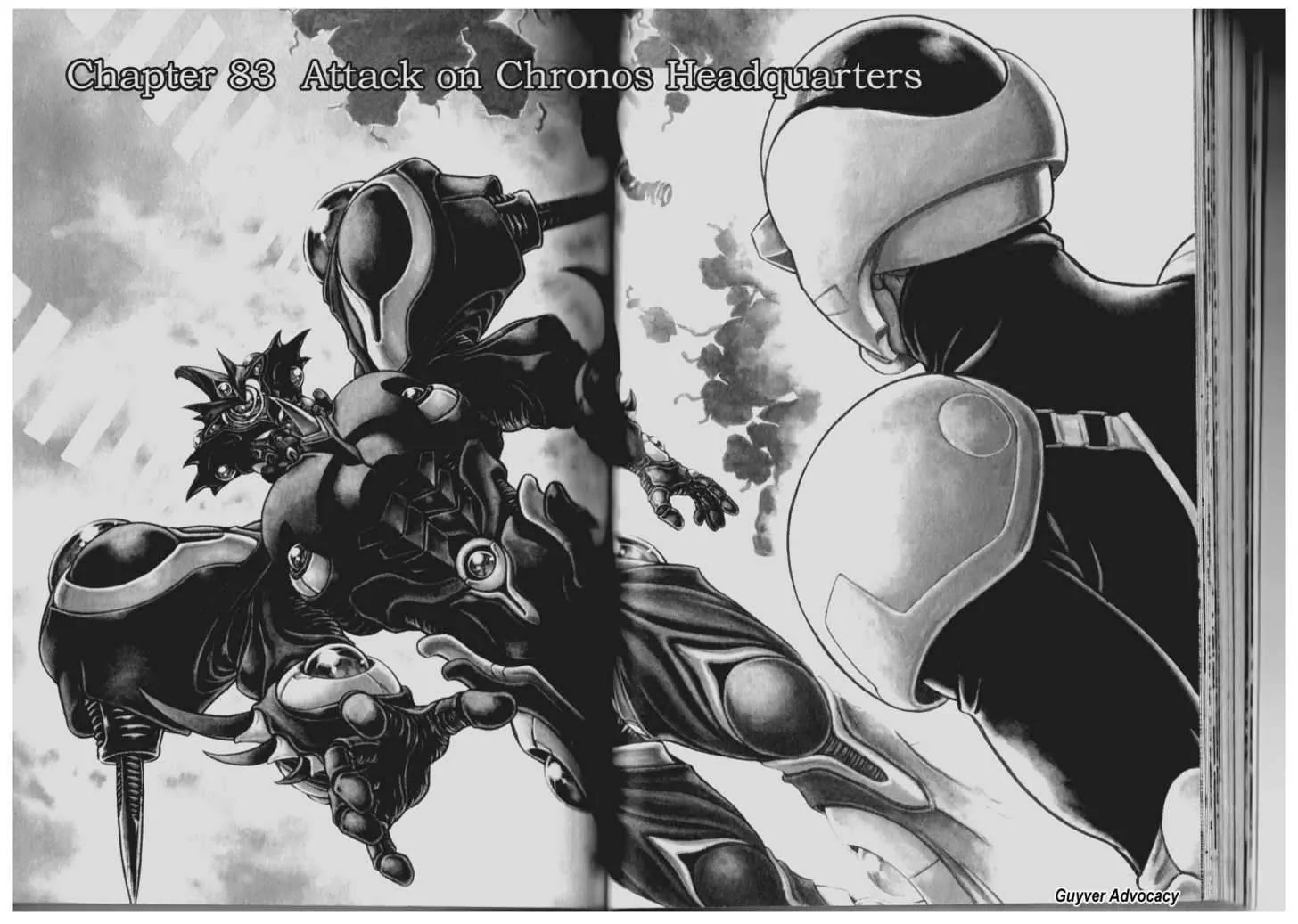 Guyver Chapter 83 page 1 - Chapter 83: Attack on Chronos Headquarters