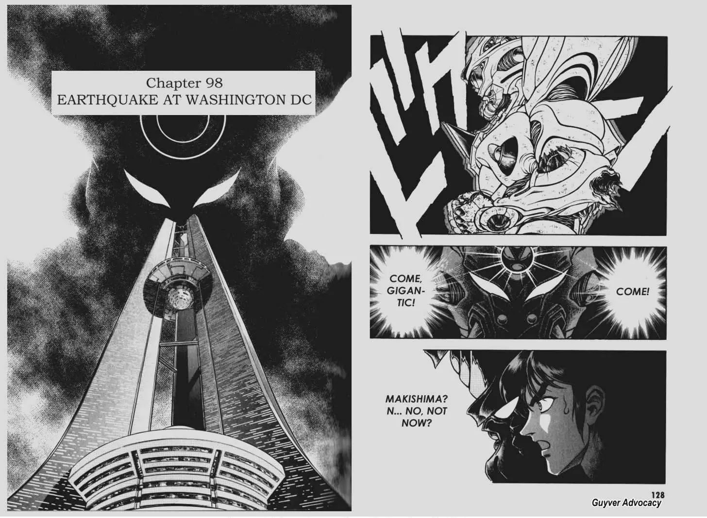 Guyver Chapter 98 page 1 - Chapter 98: Earthquake at Washington DC