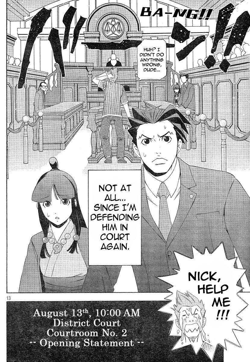 Gyakuten Saiban Chapter 1.1 page 13 - Vol.1 Chapter 1: Turnabout with the Wind