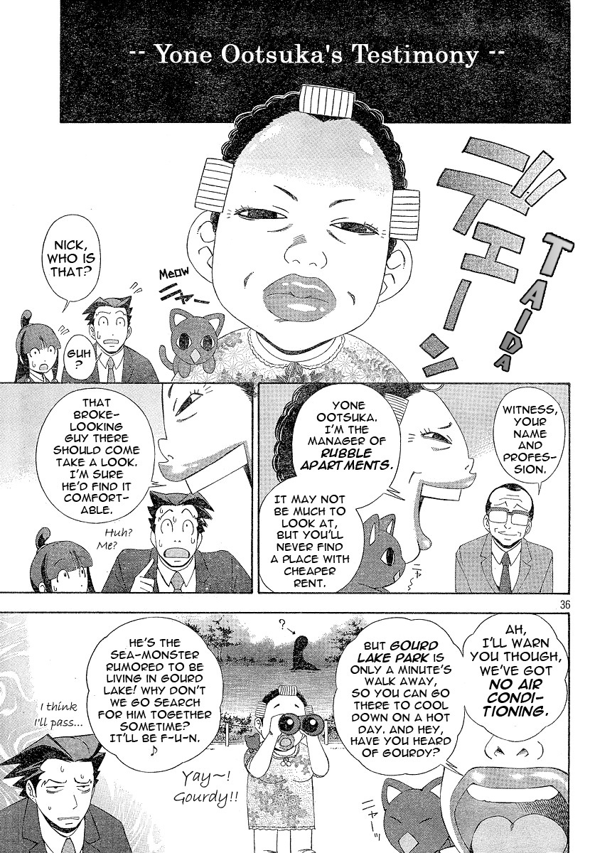Gyakuten Saiban Chapter 1.1 page 36 - Vol.1 Chapter 1: Turnabout with the Wind
