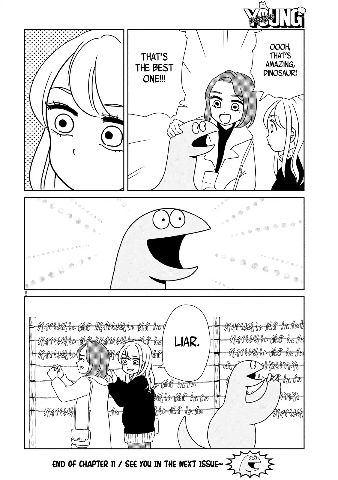 Gyaru and Dinosaur Chapter 11 page 8 - Chapter 11: It's a Greeting to the God