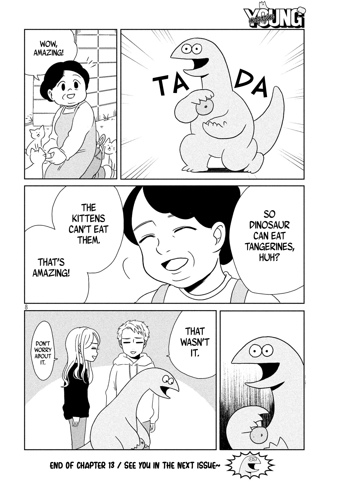 Gyaru and Dinosaur Chapter 13 page 8 - Chapter 13: Tangerines Taste Good