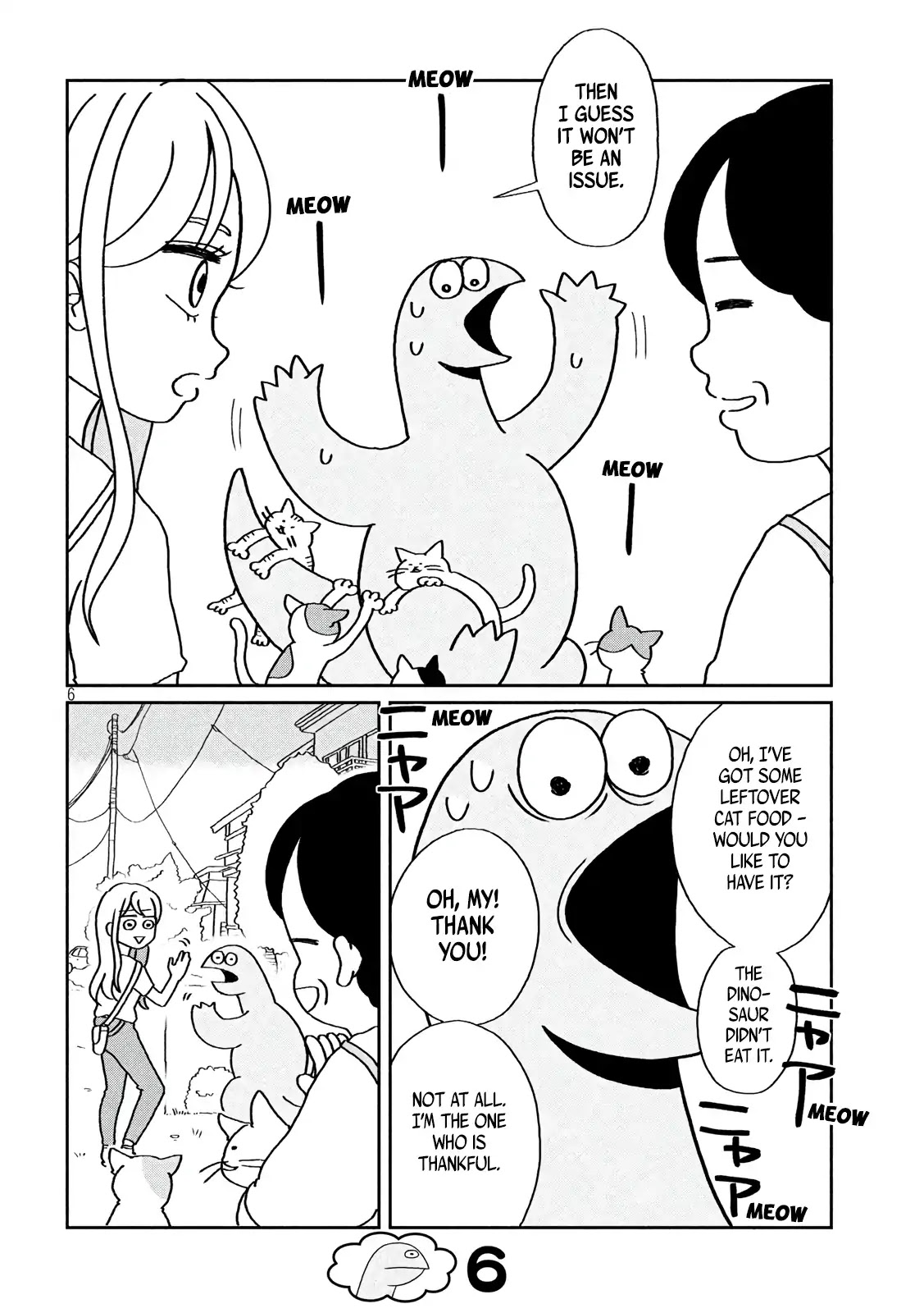 Gyaru and Dinosaur Chapter 2 page 6 - Chapter 2: There's a Cat