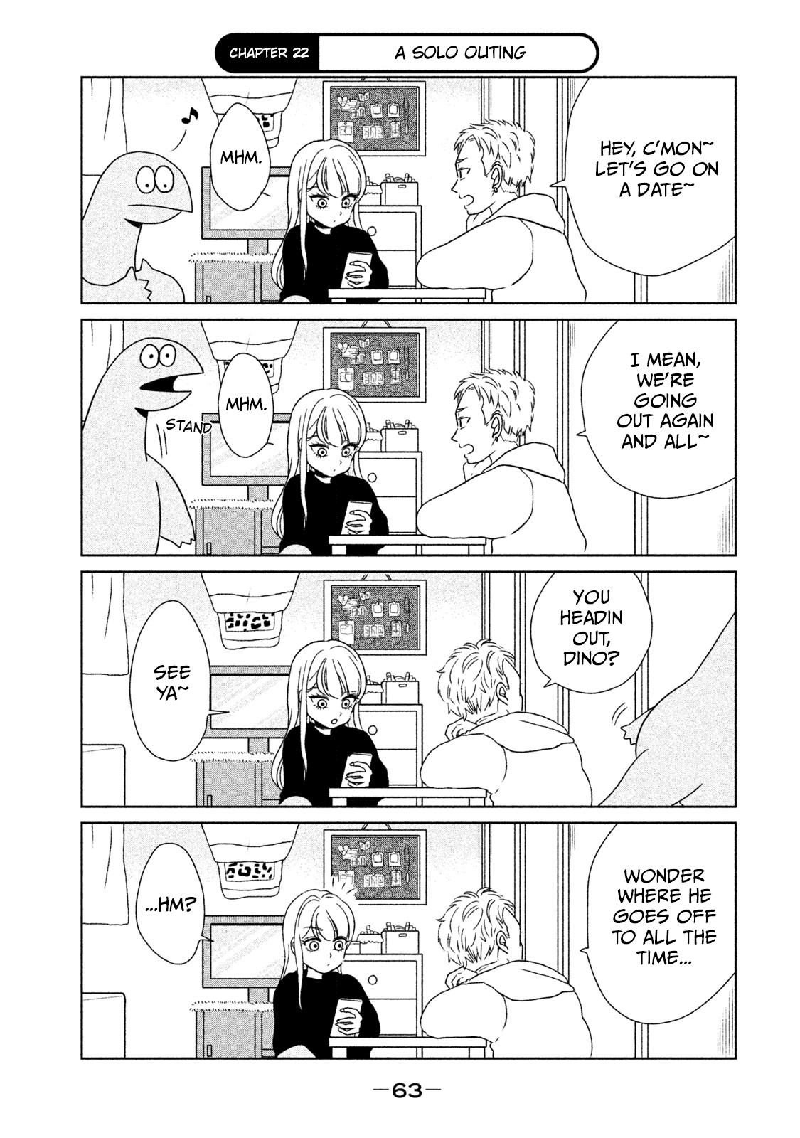 Gyaru and Dinosaur Chapter 22 page 1 - Chapter 22: A Solo Outing