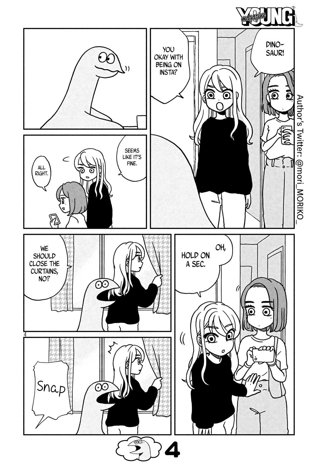 Gyaru and Dinosaur Chapter 3 page 4 - Chapter 3: A Friend is Coming