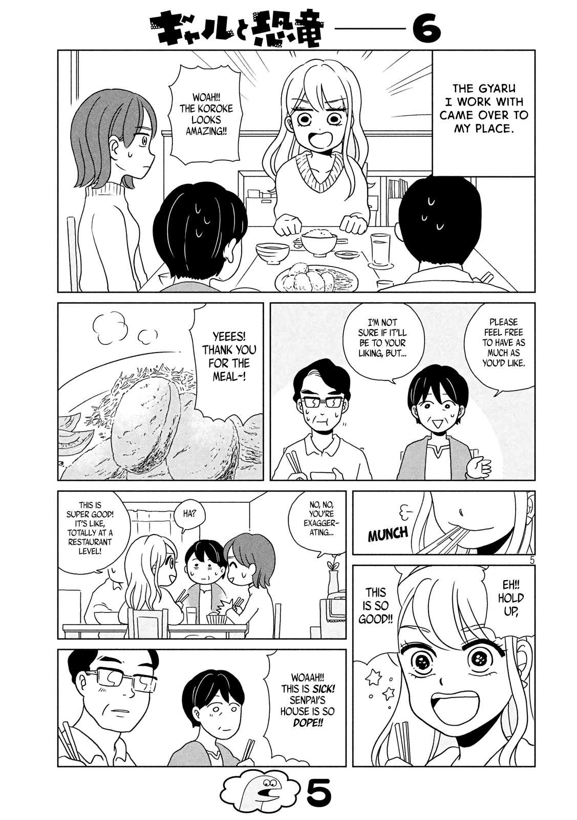 Gyaru and Dinosaur Chapter 6 page 5 - Chapter 6: Walking Along the Street