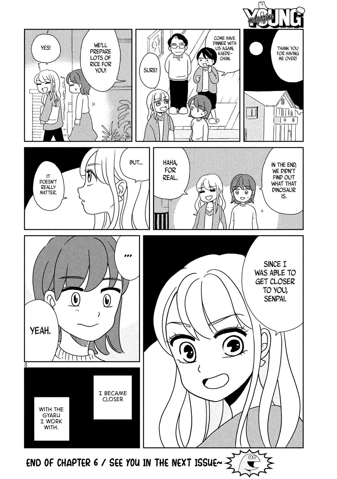 Gyaru and Dinosaur Chapter 6 page 8 - Chapter 6: Walking Along the Street