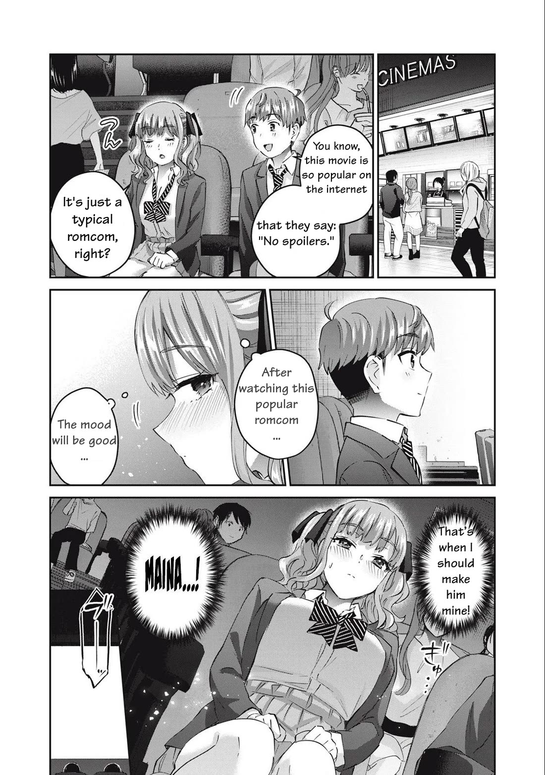 Gyaru Sensei Chapter 71 page 4 - Chapter 71: Watching a Movie with the Gal Classmate
