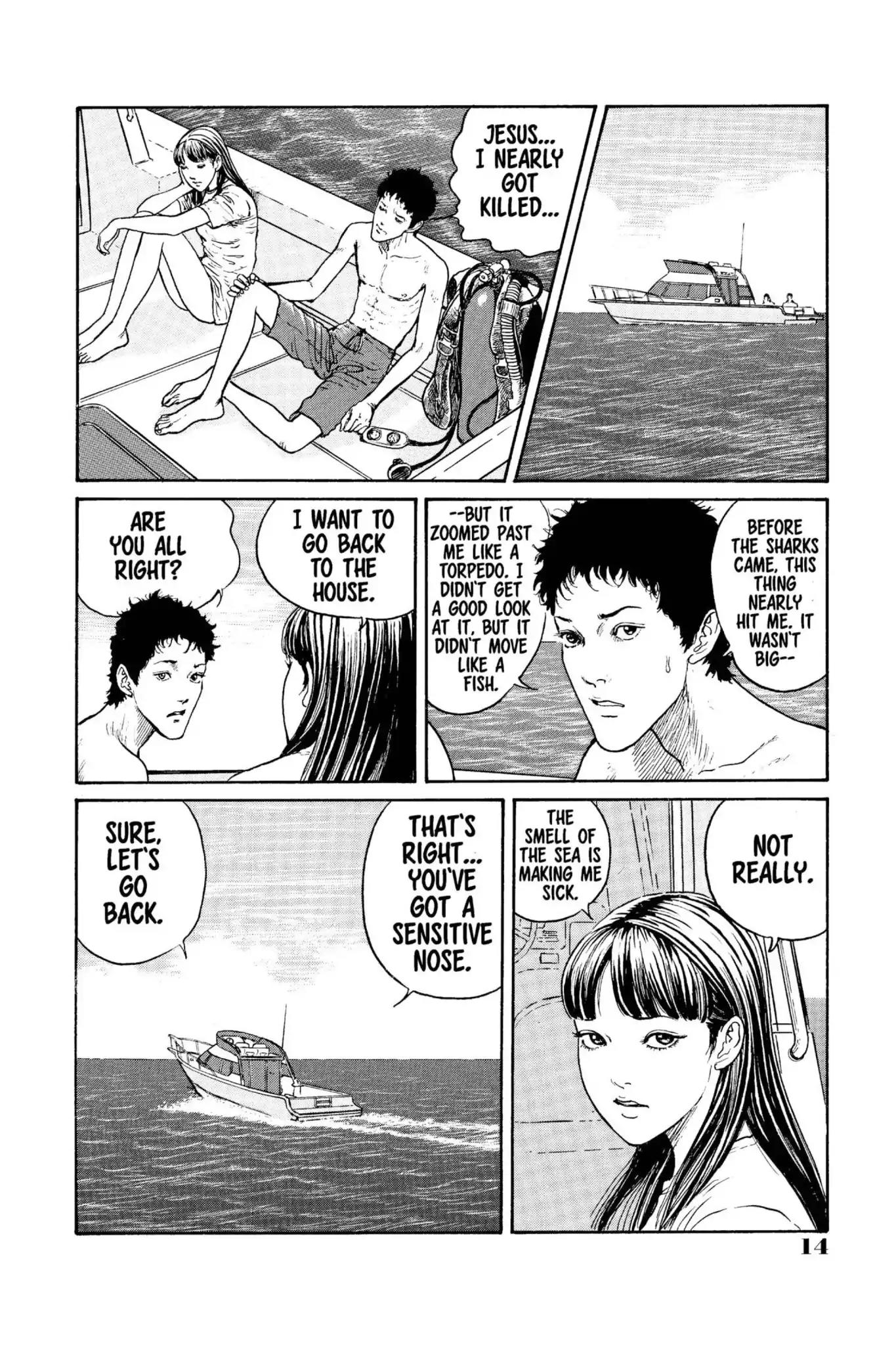 Gyo Chapter 1 page 14 - Chapter 1: The Death-Stench of the South Seas