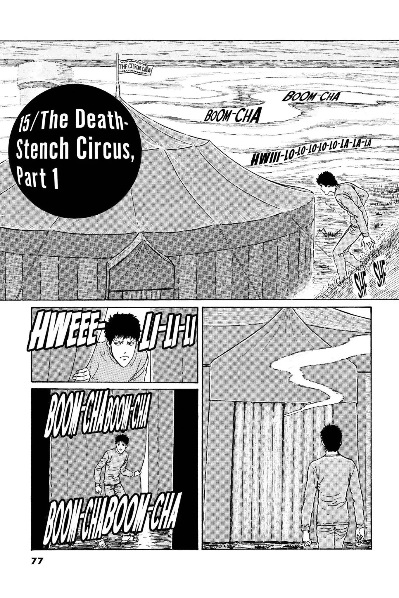 Gyo Chapter 15 page 1 - Chapter 15: The Death-Stench Circus (Part 1)