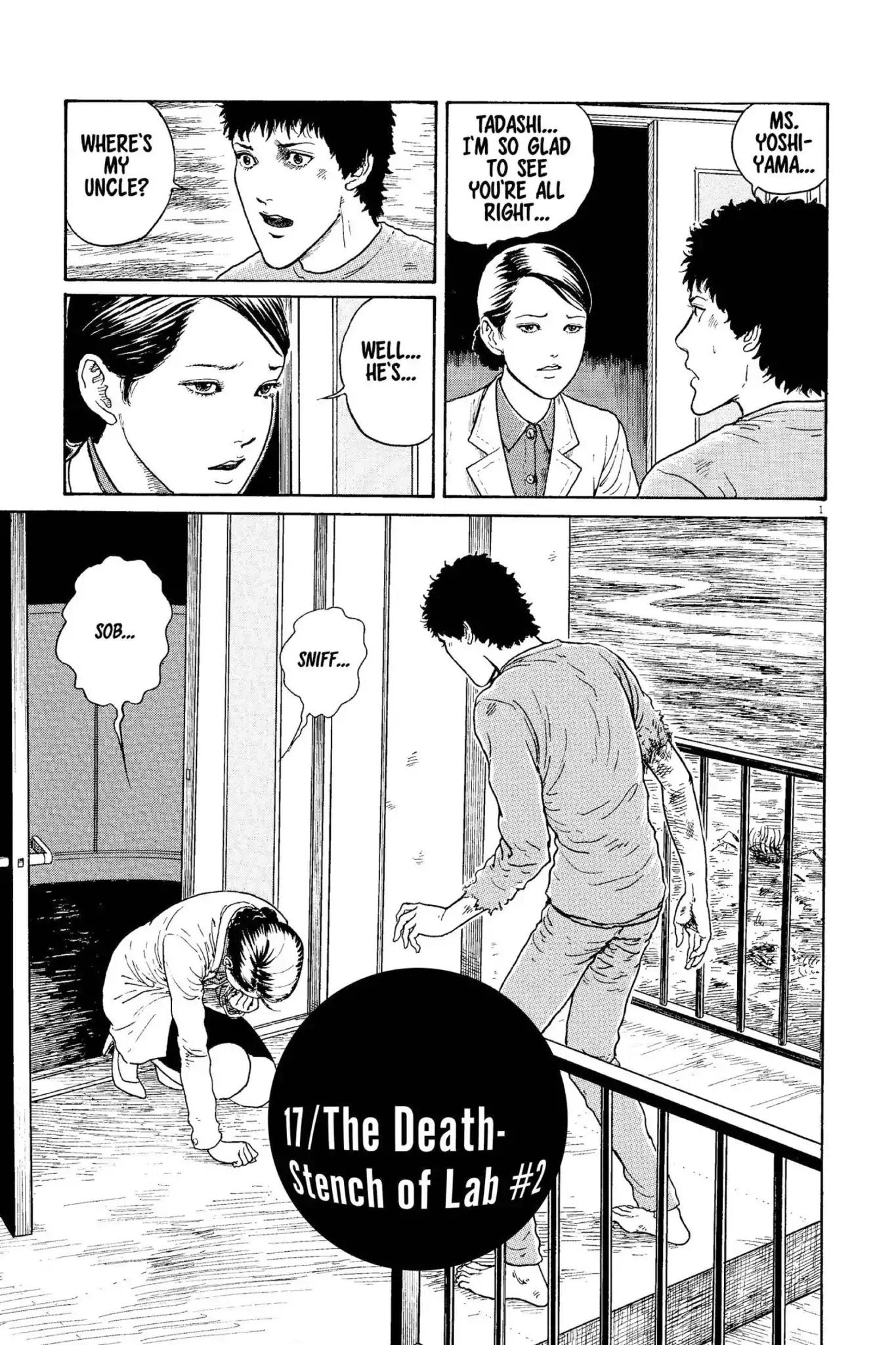 Gyo Chapter 17 page 1 - Chapter 17: The Death-Stench of Lab #2