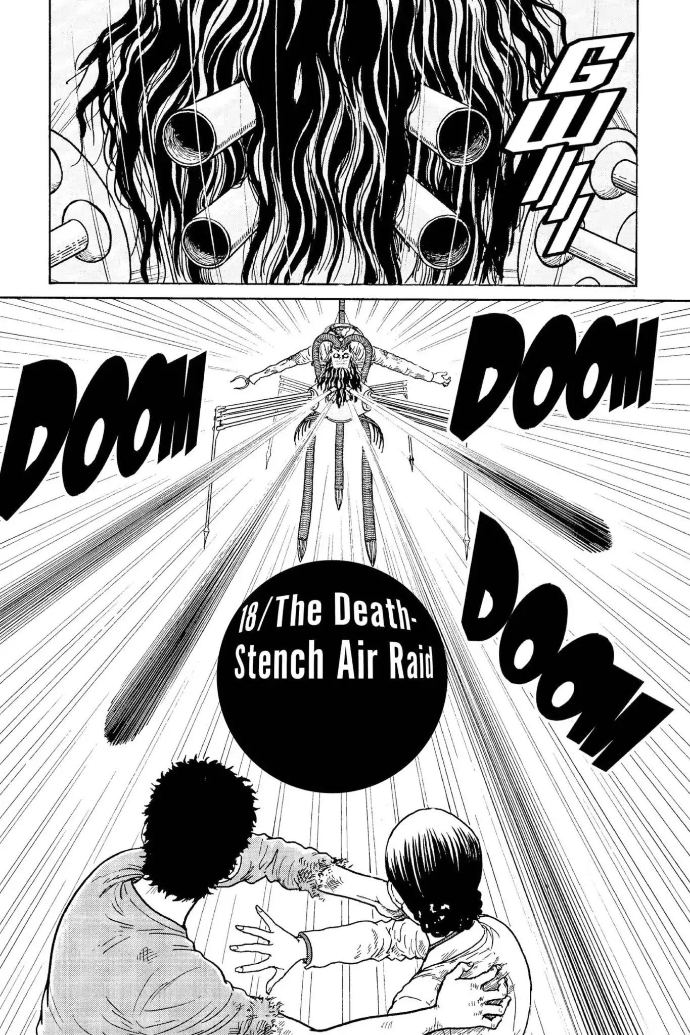 Gyo Chapter 18 page 1 - Chapter 18: The Death-Stench Air Raid