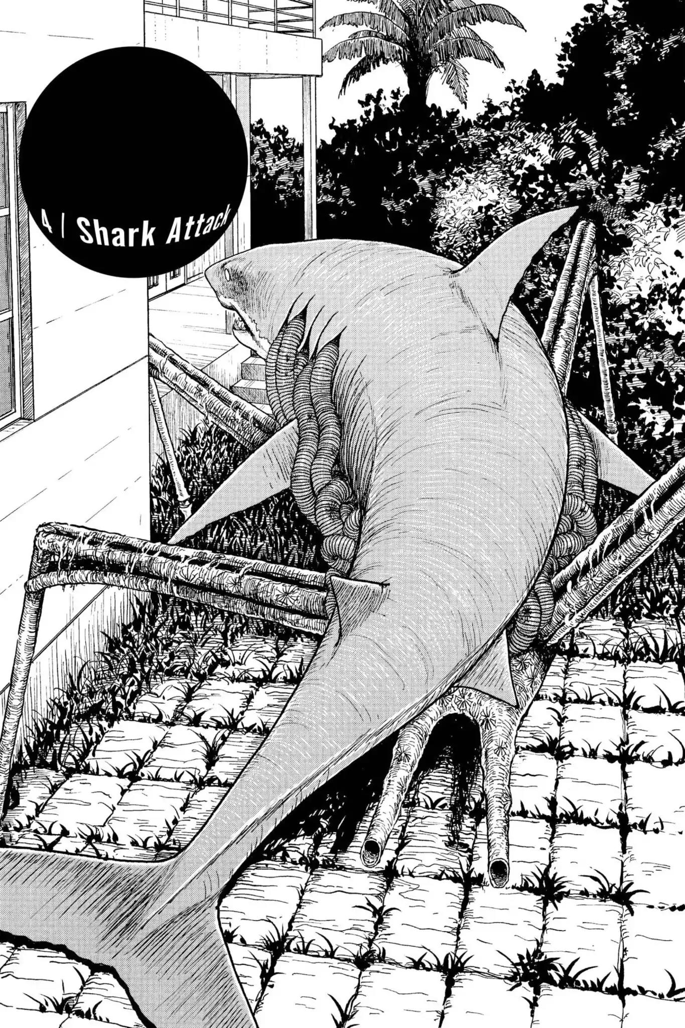 Gyo Chapter 4 page 1 - Chapter 4: Shark Attack
