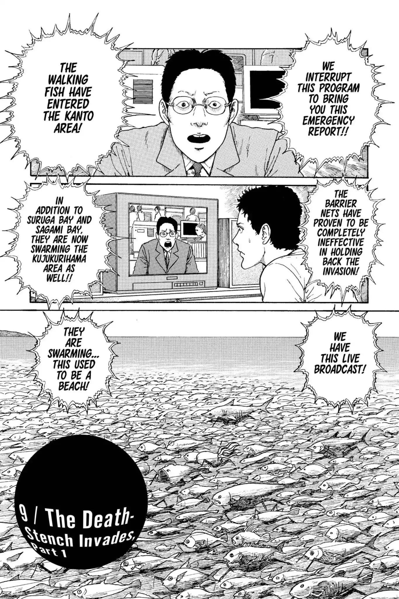 Gyo Chapter 9 page 1 - Chapter 9: The Death-Stench Invades (Part 1)