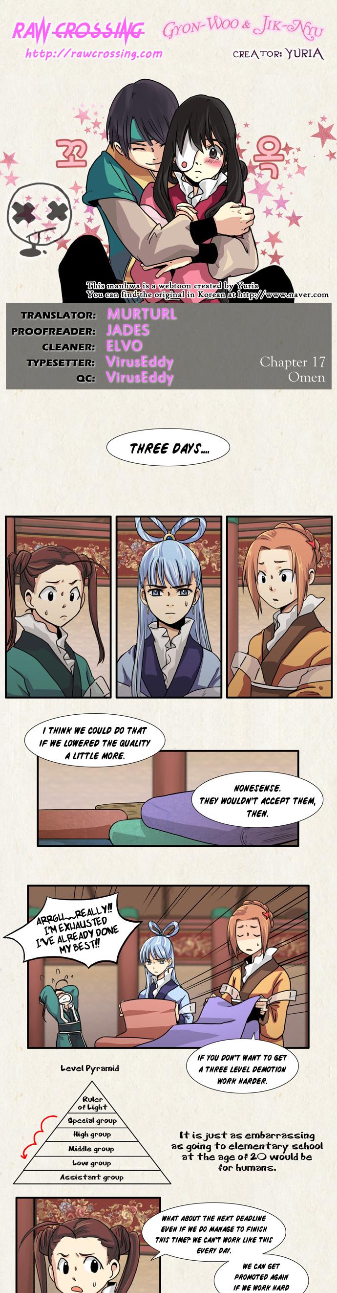 Gyon-Woo & Jik-Nyu Chapter 17 page 1 - Chapter 17: Omen