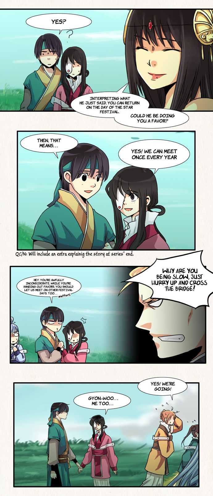 Gyon-Woo & Jik-Nyu Chapter 25 page 12 - Chapter 25: A Bridge of Magpies and Crows