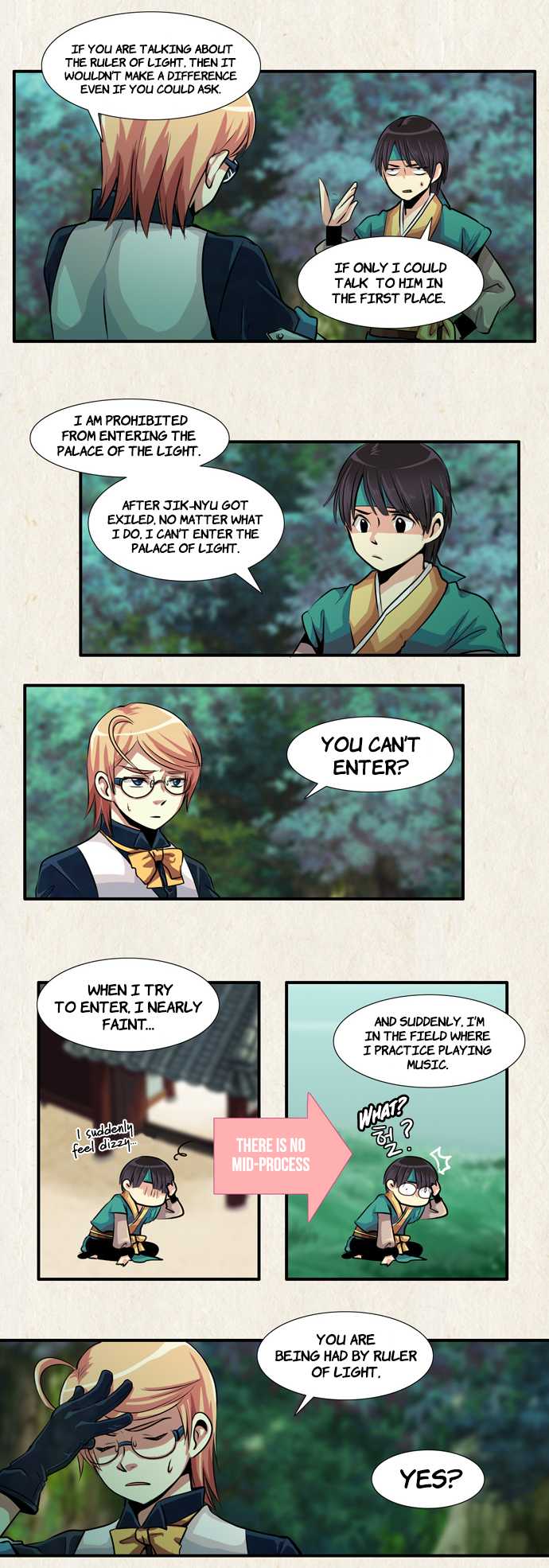 Gyon-Woo & Jik-Nyu Chapter 28 page 13 - Chapter 28: Barrier of Light
