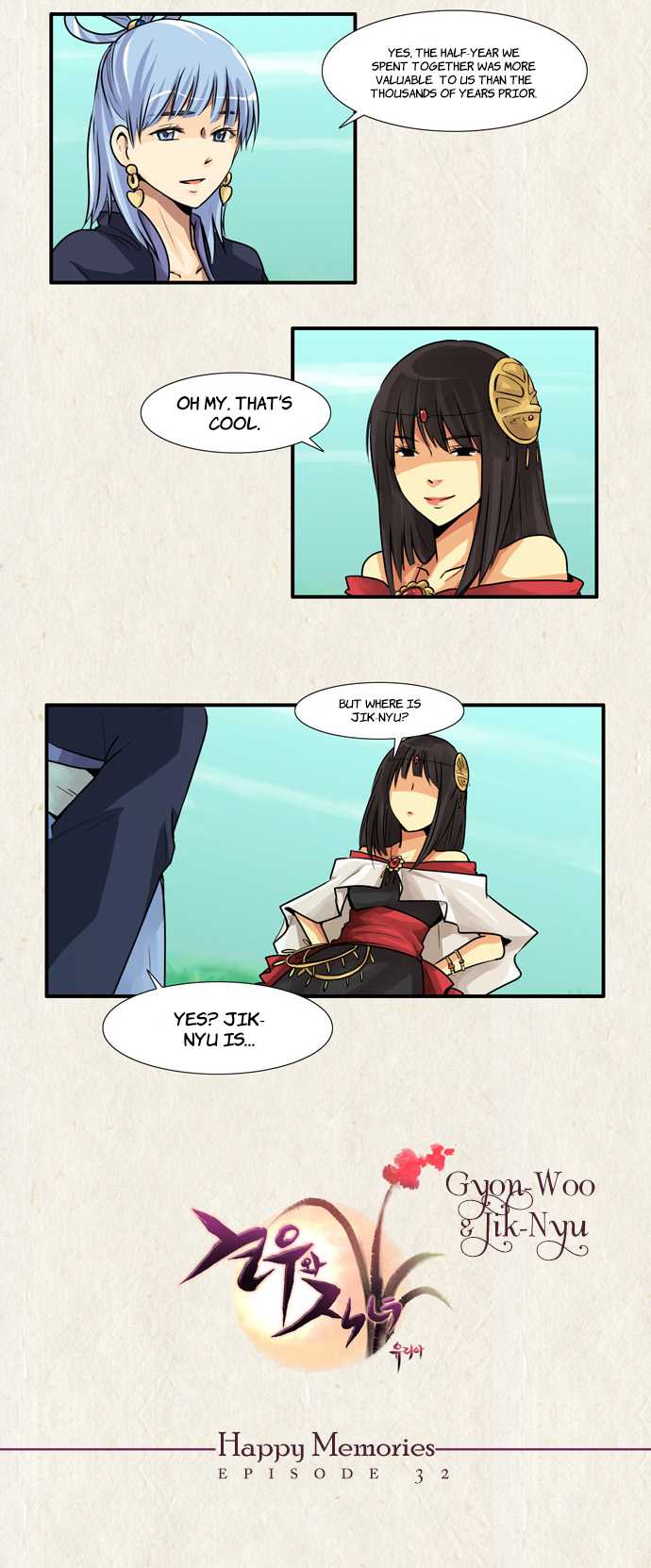 Gyon-Woo & Jik-Nyu Chapter 32 page 3 - Chapter 32: Happy Memories