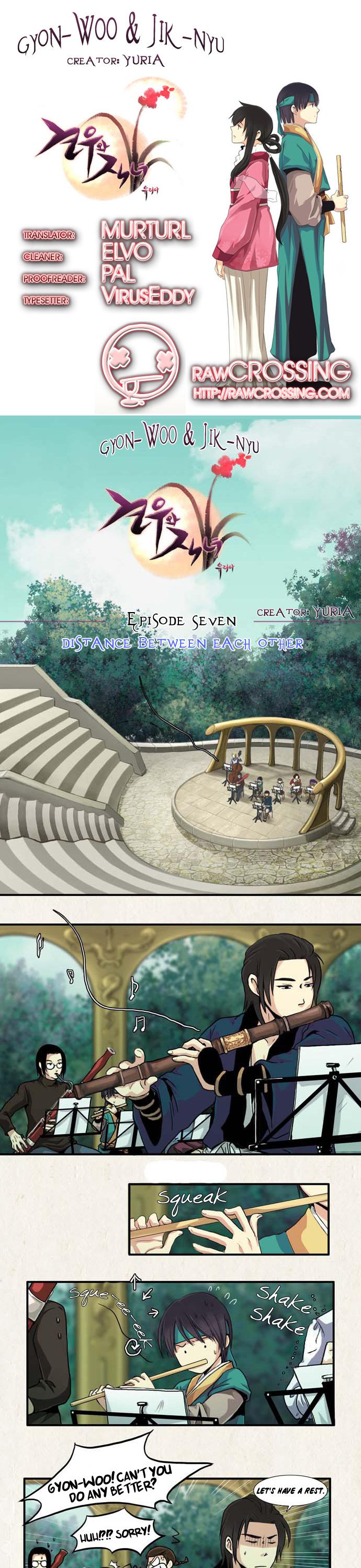 Gyon-Woo & Jik-Nyu Chapter 7 page 1 - Chapter 7: Distance Between Each Other