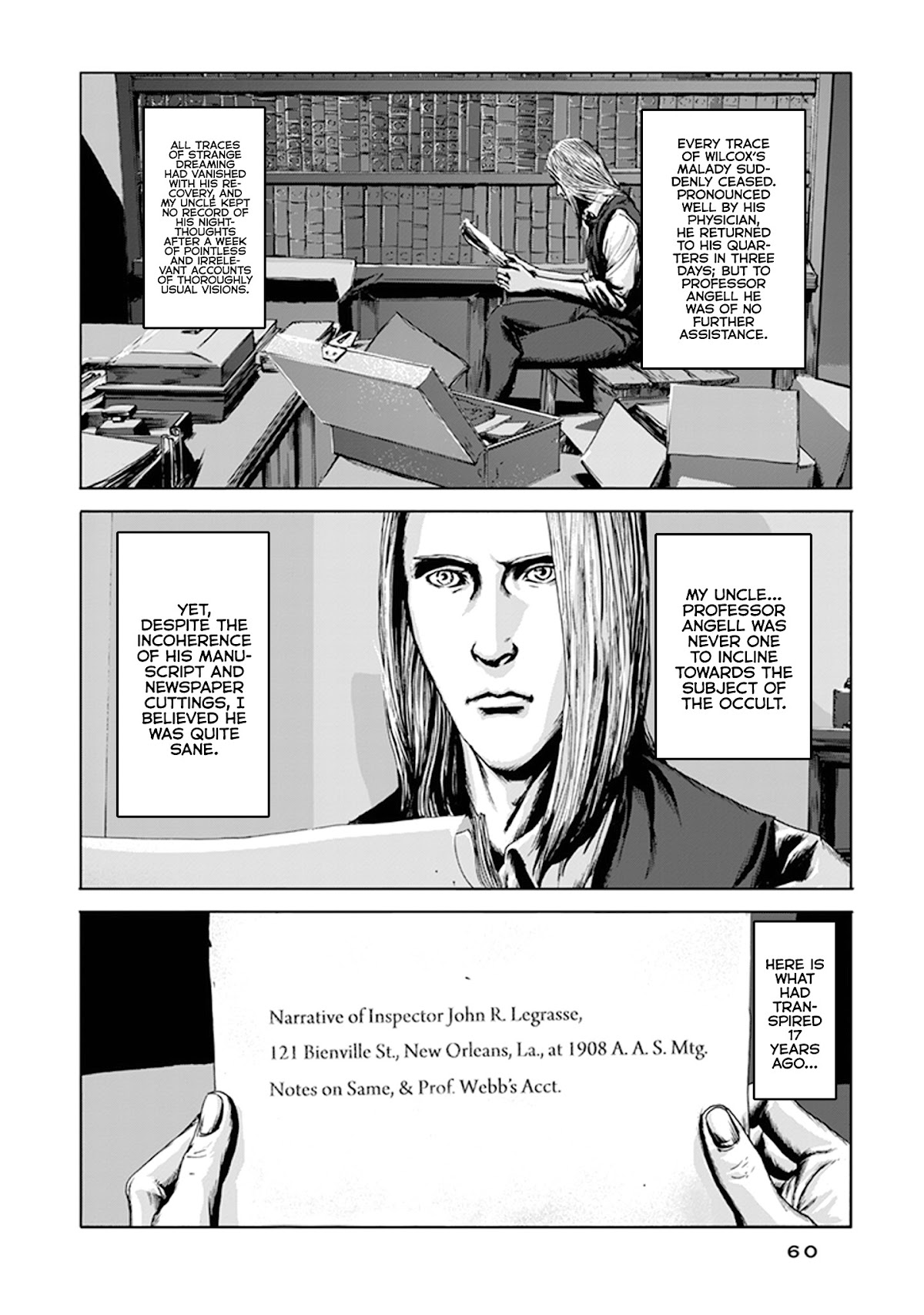 H.P. Lovecraft's The Call of Cthulhu Chapter 2 page 9 - Chapter 2: The Tale of Inspector Legrasse