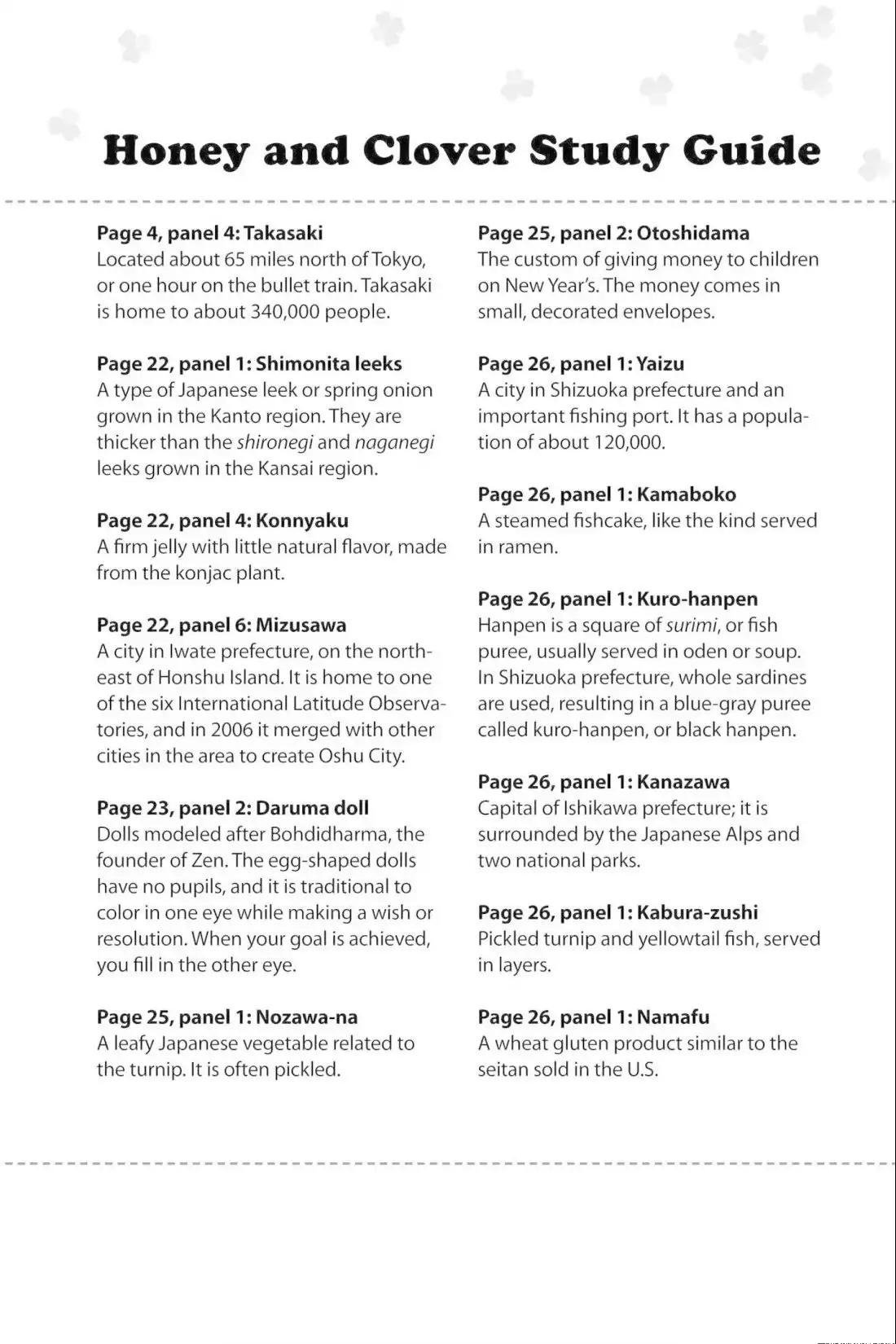 Hachimitsu to Clover Chapter 15.7 page 1 - Vol.2 Study Guide